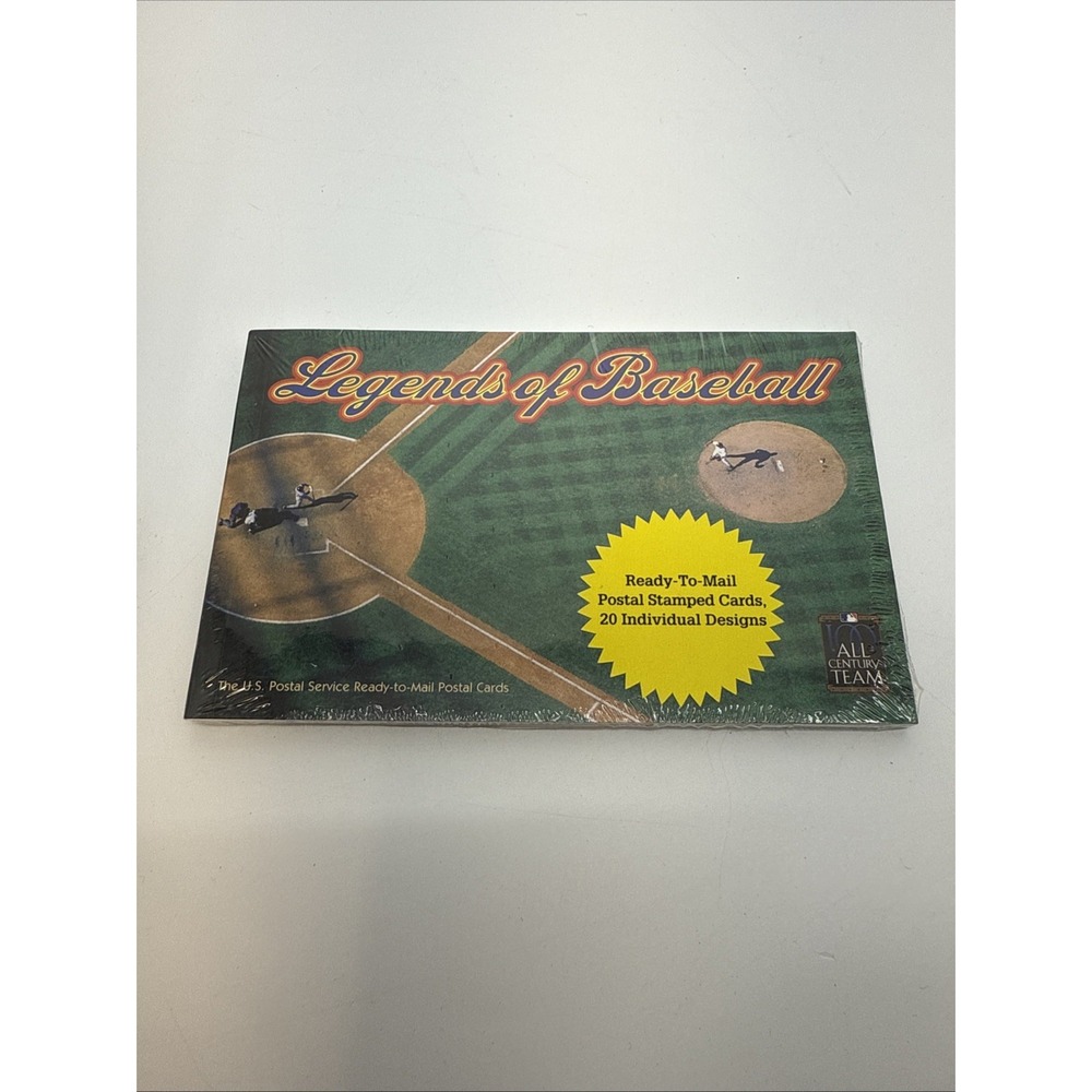 USPS LEGENDS OF BASEBALL 2000 COMPLETE BOOKLET OF 20 POSTAL POST CARDS